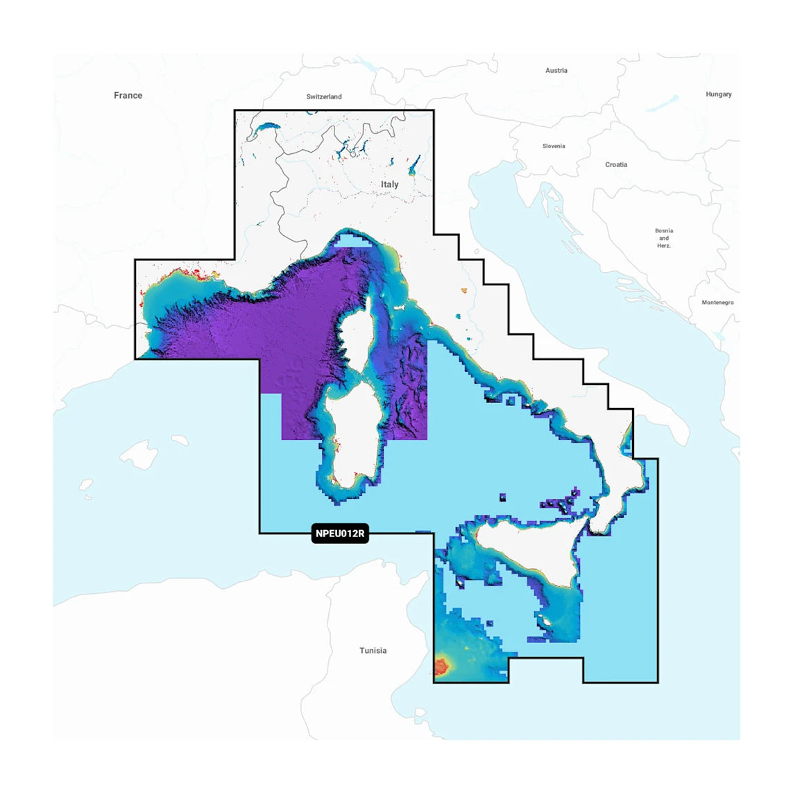 Mediterranean Sea, Central & West - Marine Charts (NPEU012R)