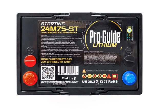 Pro-Guide Lithium // 24M75-ST STARTING BATTERY