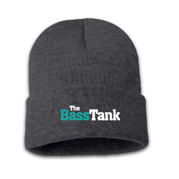 The Bass Tank® Cuffed Fishing Beanie - Grey
