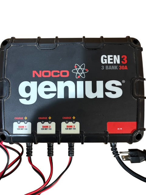 *USED* NOCO GENIUS GEN3 30A ONBOARD BATTERY CHARGER - 3 BANK