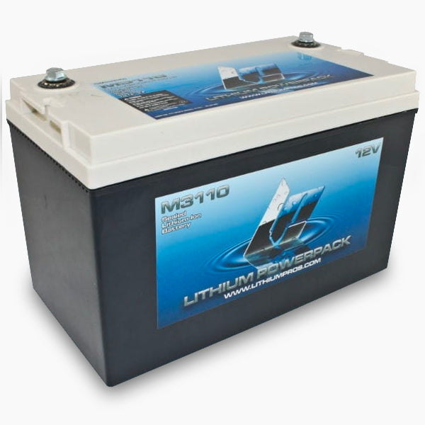 Lithium Pros M3110 12.8V/110 Ah Lithium Ion Marine Battery - Starting/Deep Cycle