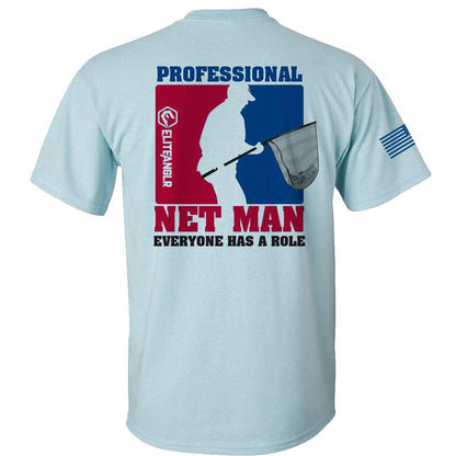 EliteAnglr® Net Man Short Sleeve Fishing Shirt - The Bass Tank Special Edition