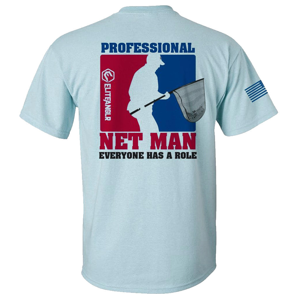 EliteAnglr® Net Man Short Sleeve Fishing Shirt - The Bass Tank Special