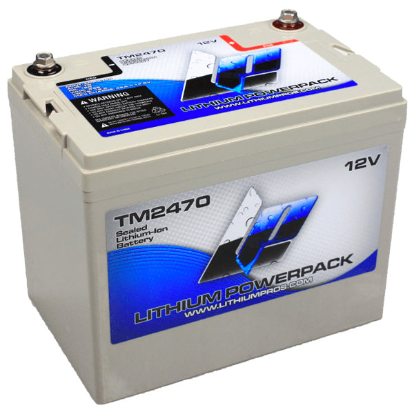 Lithium Pros TM2470 Lithium Ion Powerpack 12.8V/70 Ah Marine Battery - Trolling/Deep Cycle